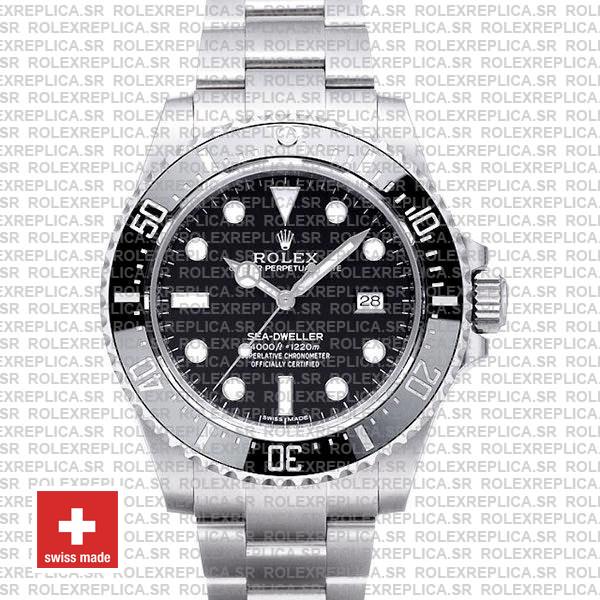 Rolex Sea Dweller Ceramic 4000 Ss 116600 40mm Swiss Replica